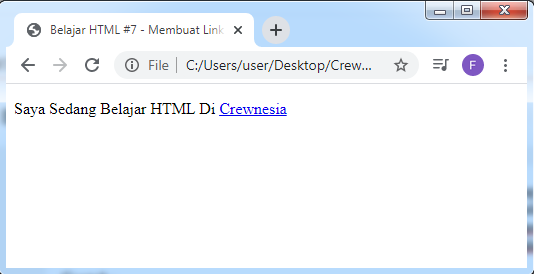 Crewnesia - Membuat Link Pada HTML