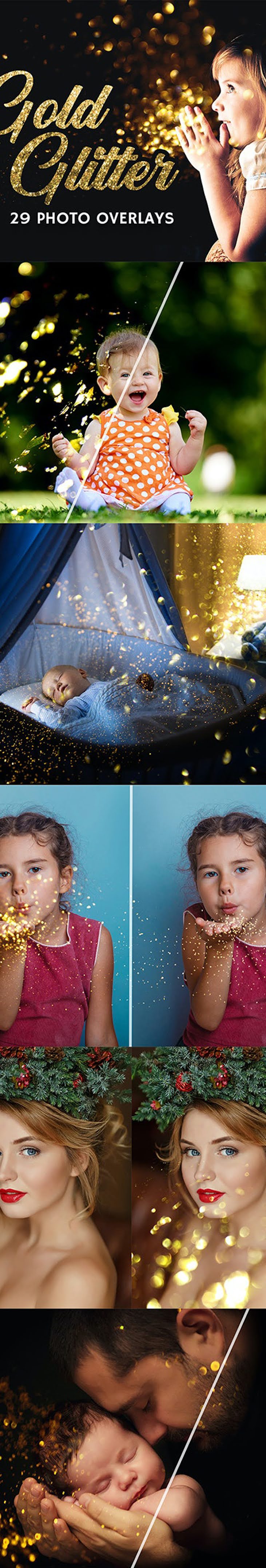 GraphicRiver - 29 Gold Glitter Photo Overlays 27028182 2 b