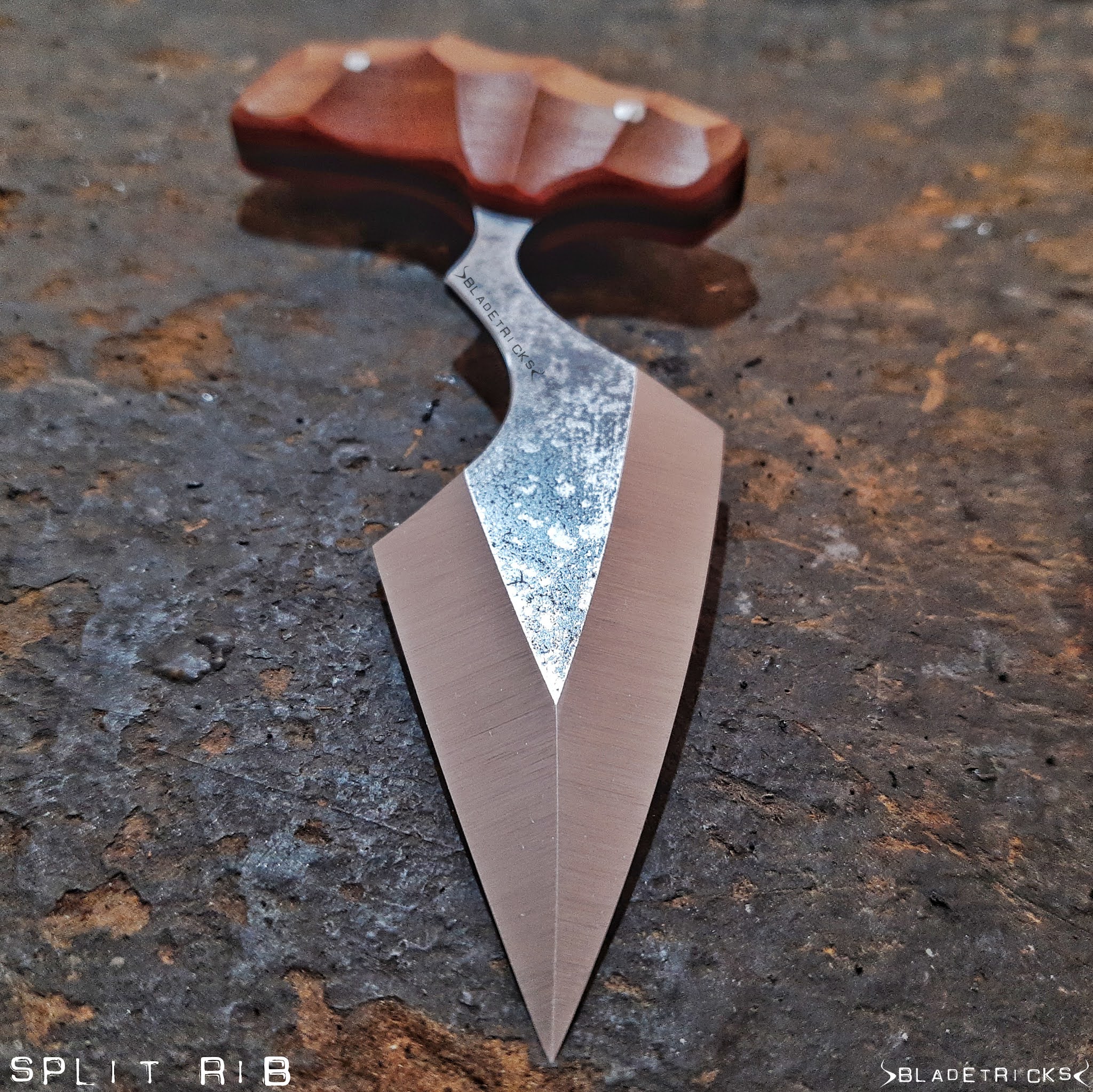 BLADETRICKS CUSTOM MADE SPLITTER HANDMADE PUSH DAGGER BY KNIFE MAKER
