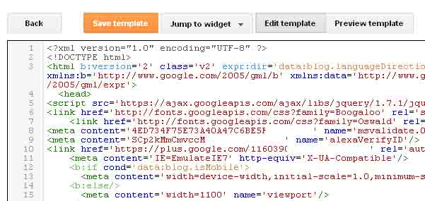 How To Expand Widget Templates in new Blogger HTML Template Editor 