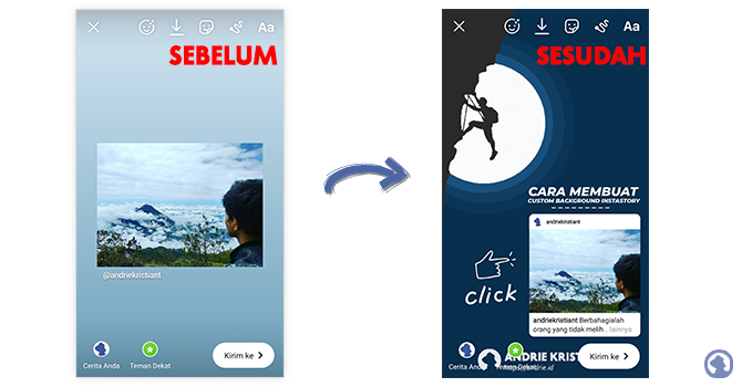 Cara Membuat Custom Background Instagram Story di Android dan IOS