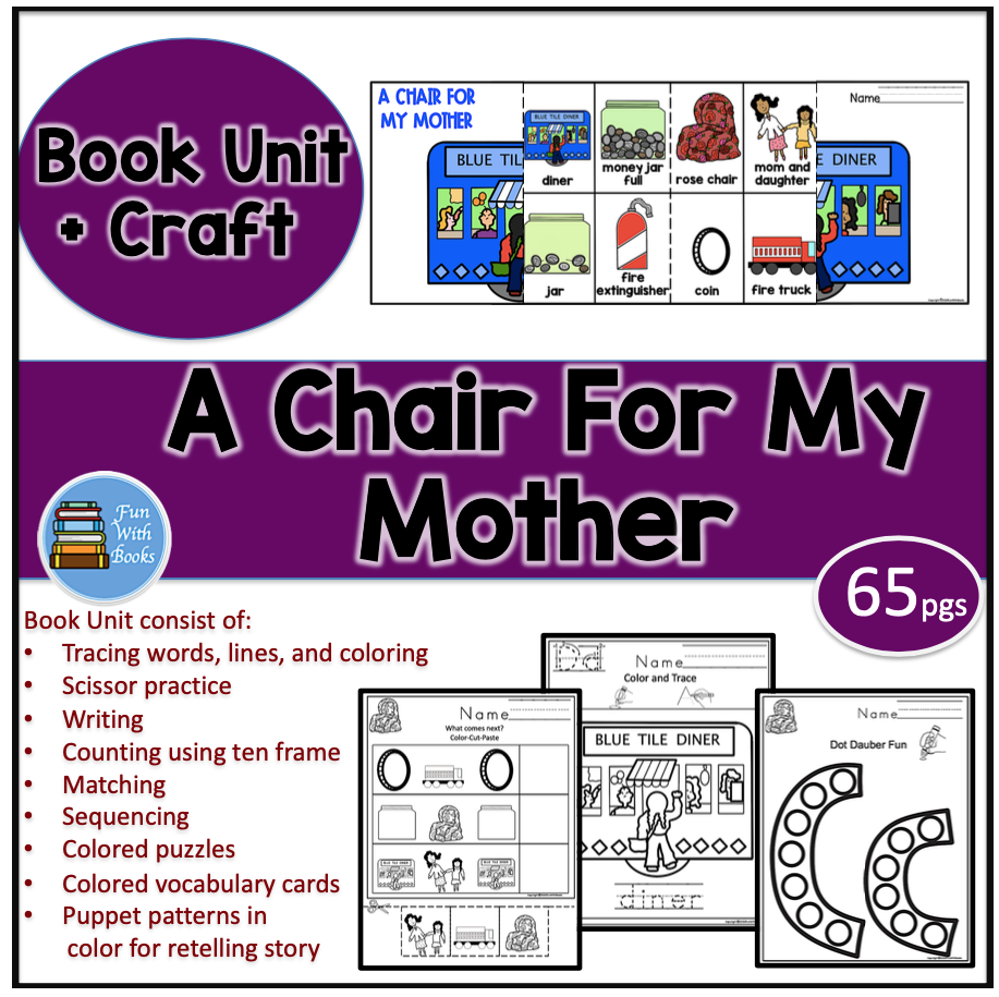 A CHAIR FOR MY MOTHER BOOK UNIT AND CRAFT Book Units by Lynn