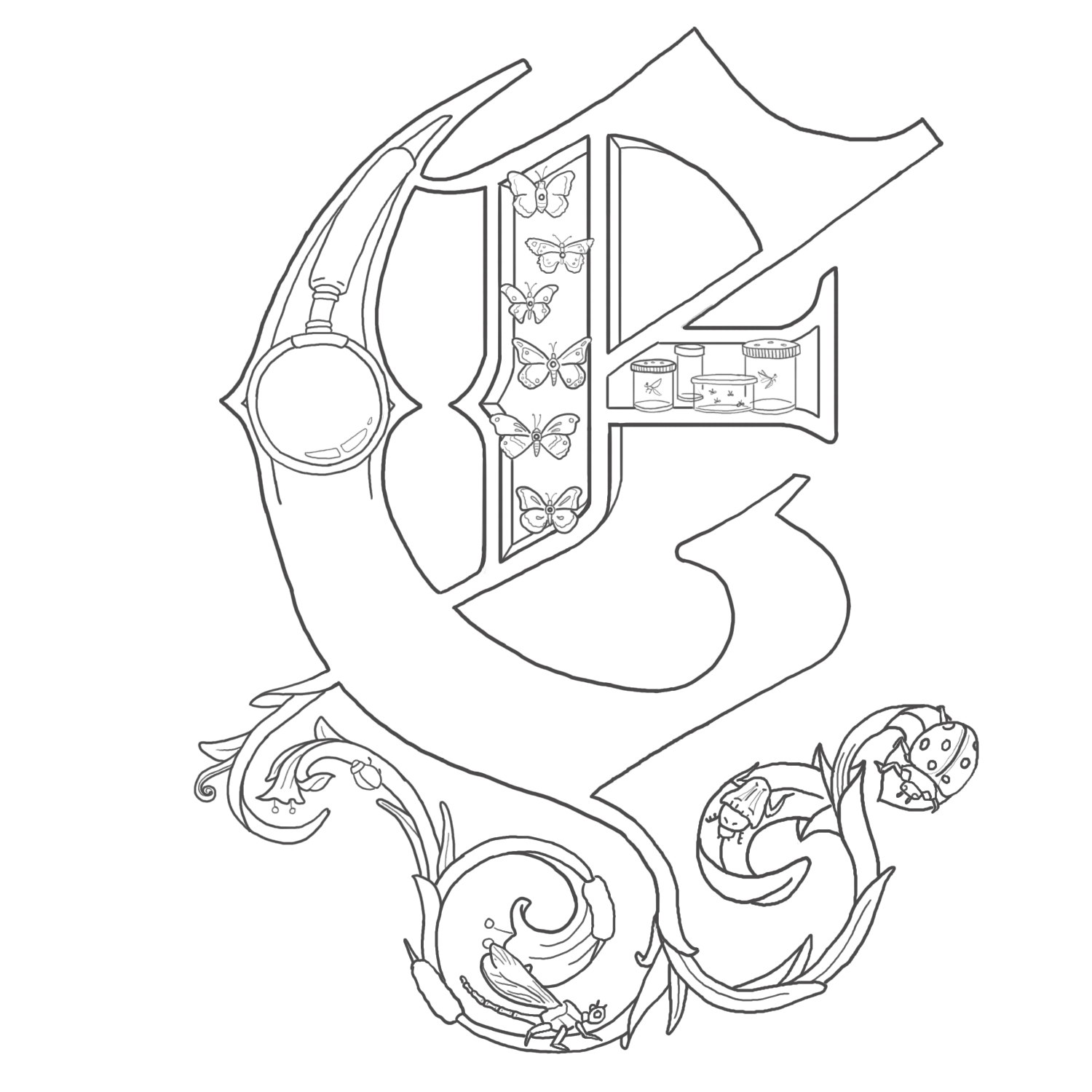 illuminated letters coloring pages - photo #10