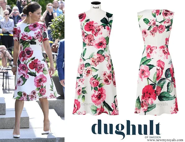 Crown Princess Victoria wore a floral dress from the Swedish Brand Dughult of Sweden