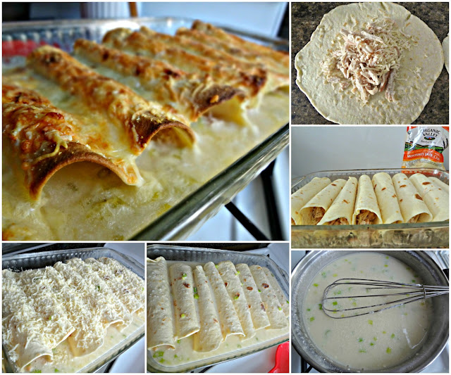 White Chicken Enchiladas with Scallion Sauce White Chicken Enchiladas with Scallion Sauce