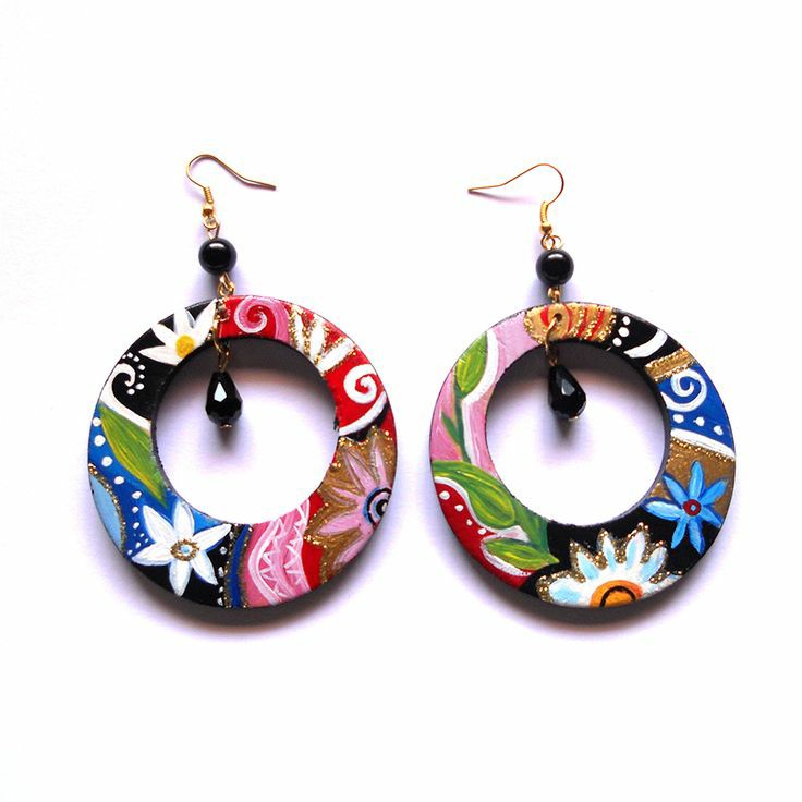 Handmade painted earrings