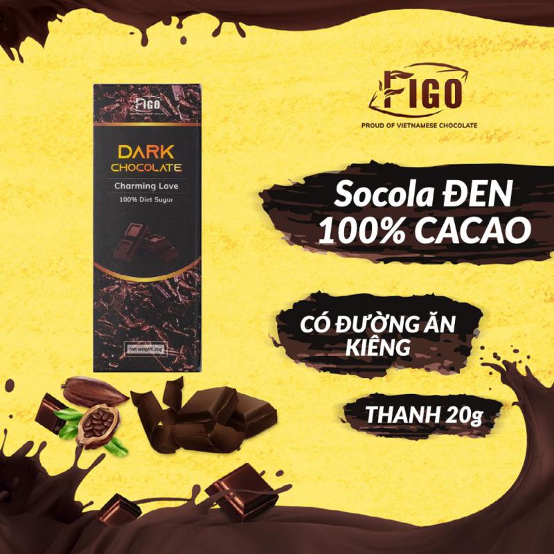 Dark Chocolate 100% Có Đường Ăn Kiêng FIGO 20g