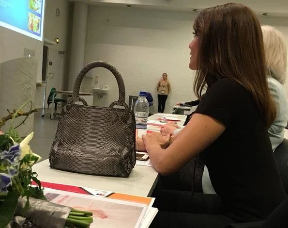 Princess Marie of Denmark visited Hans Christian Andersen Children's Hospital in Odense. Princess wears Betsey Sook Heavnely Qi Diamond Ring