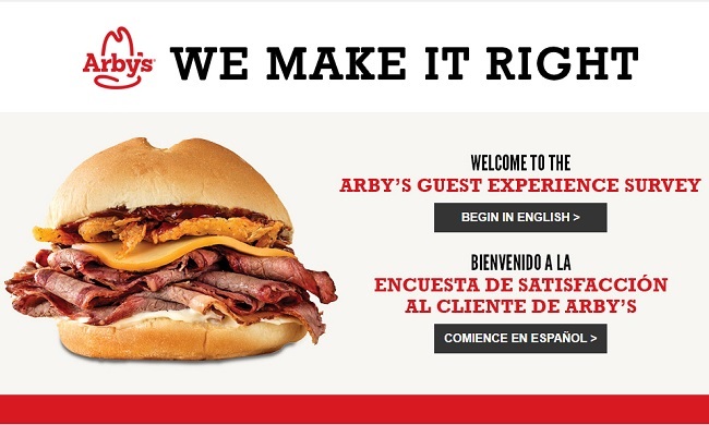 ArbysWeMakeItRight Survey Arby’s listen Survey