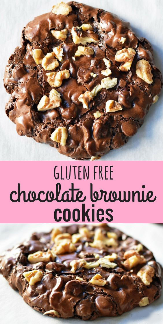 Flourless Chocolate Brownie Gluten Free Cookies - CATHERINE FOOD RECIPES