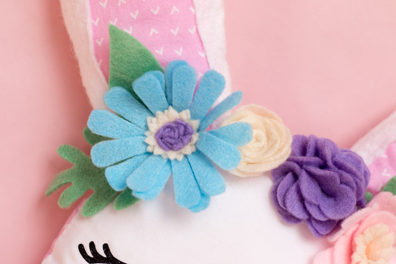 diy spring fabric bunny felt flowers