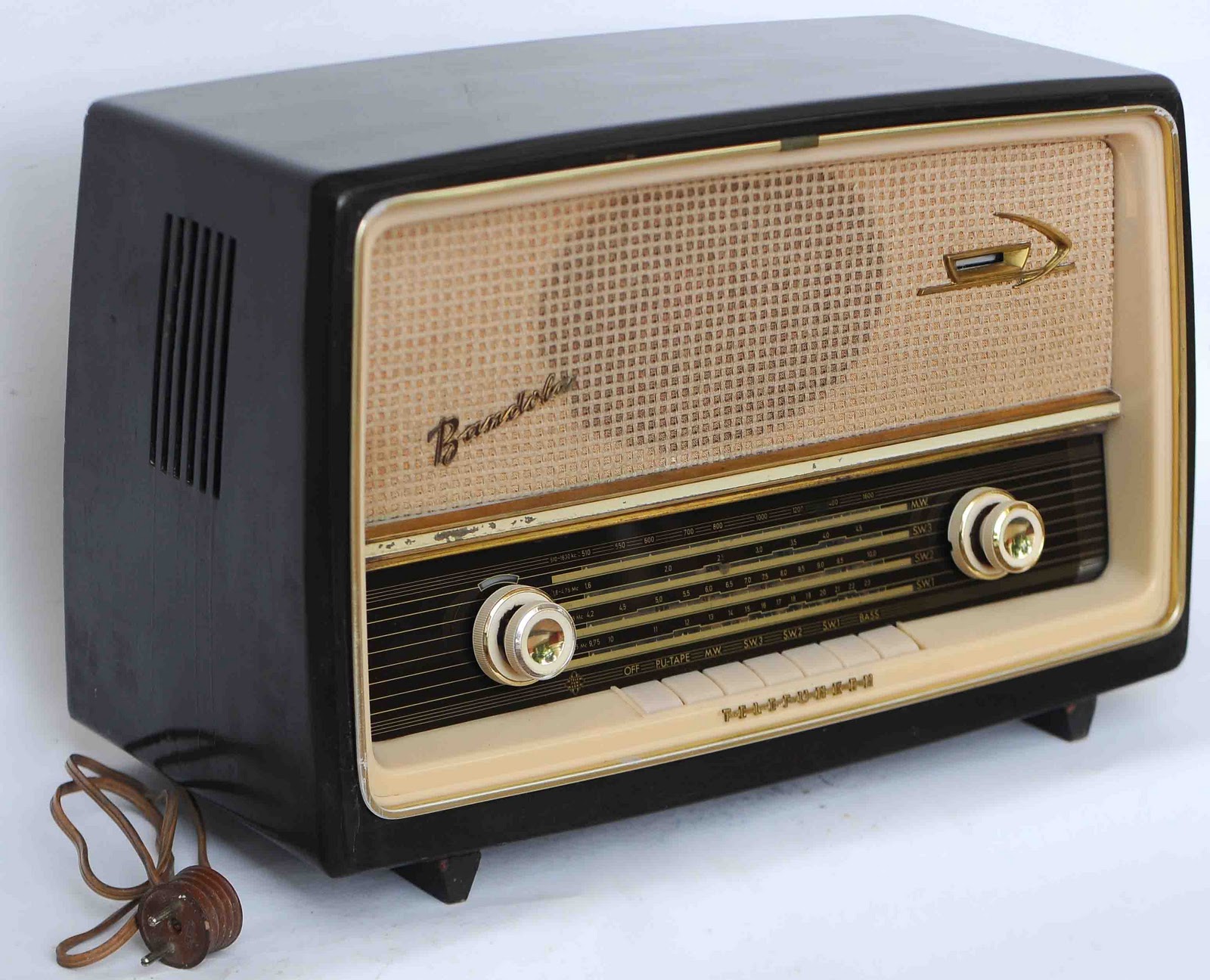 Old Vintage Gallery Radio "Telefunken Bandola" 7161W Western Germany