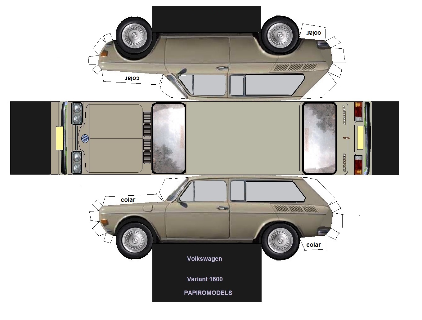Volkswagen бумажная модель