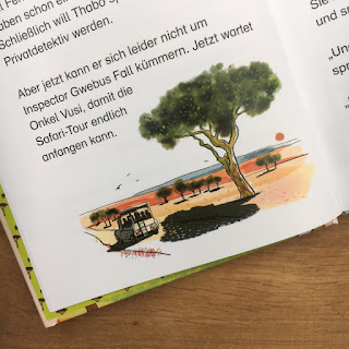 "Thabo und Emma: Diebe im Safari-Park" von Kirsten Boie, mit Bildern von Maja Bohn, erschienen im Oetinger Verlag, Rezension auf Kinderbuchblog Familienbuecherei