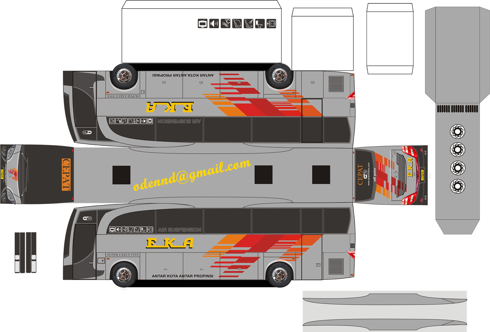 Livery Bus Eka Shd Jetbus 3 Livery Bus