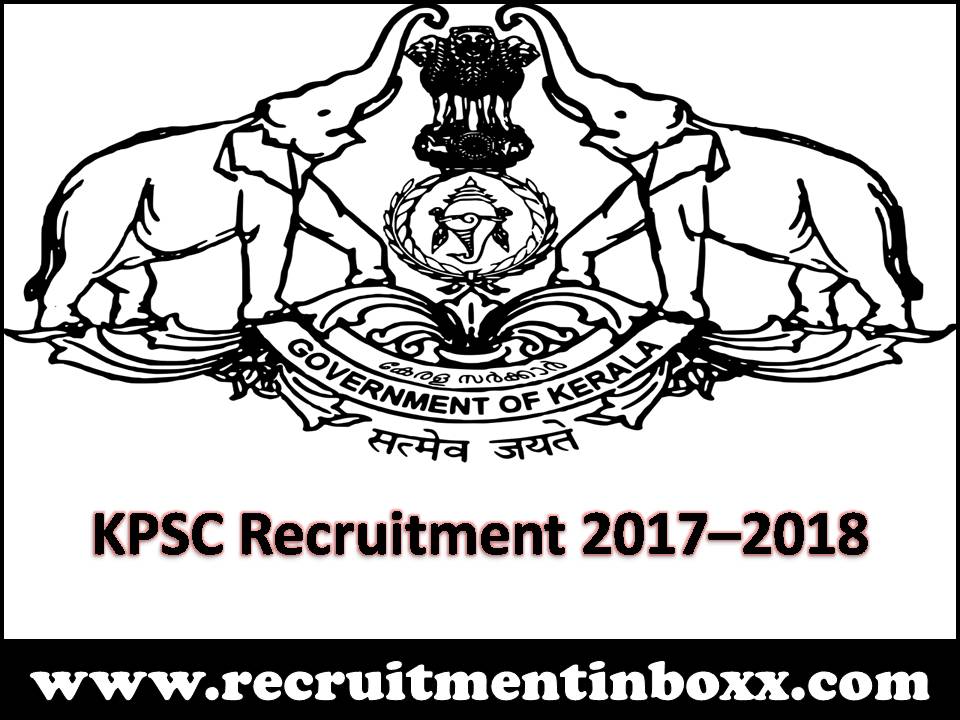 KPSC Recruitment 2017–2018 KPSC Recruitment