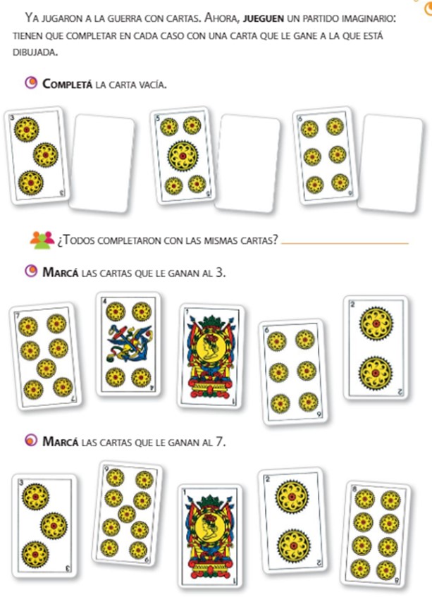 PRIMER GRADO JUGAMOS CON CARTAS