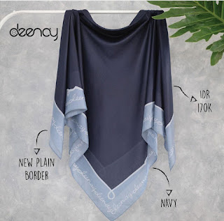 Koleksi Terbaru Kerudung Segi Empat Deenay Plain Border