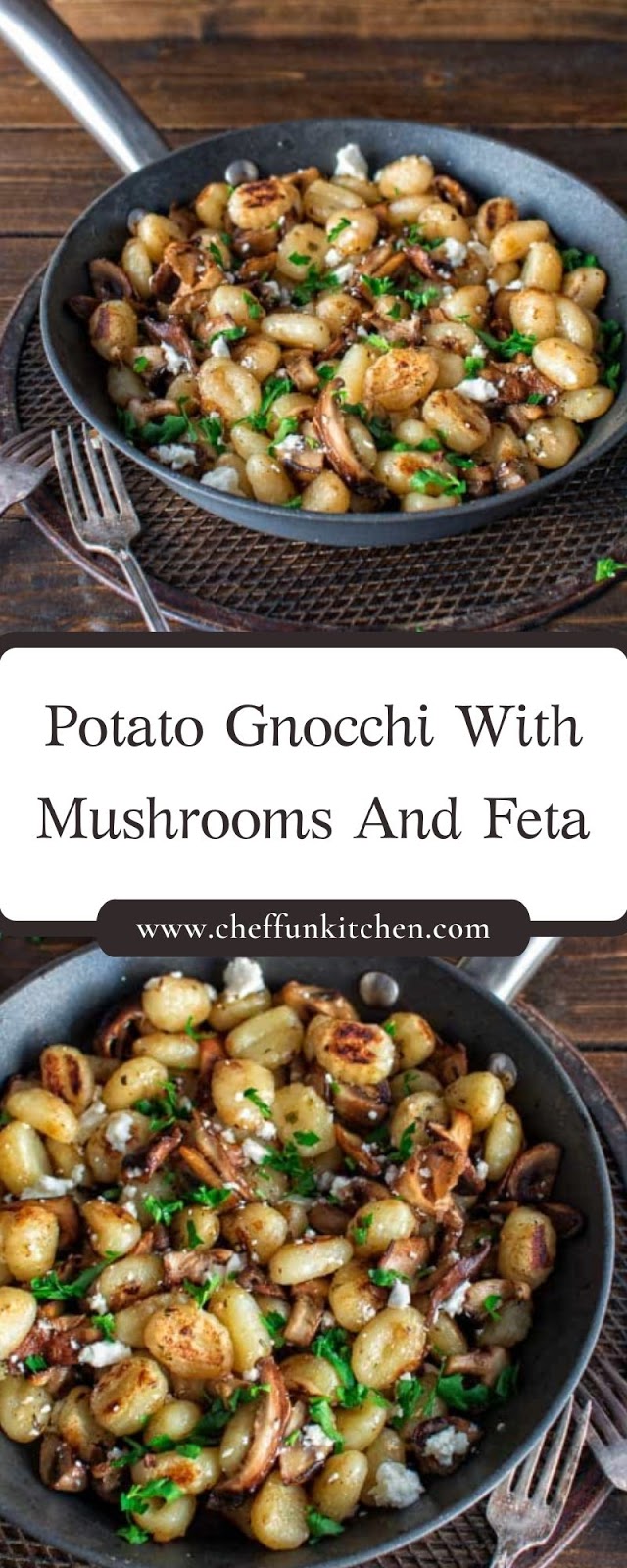 Potato Gnocchi With Mushrooms And Feta