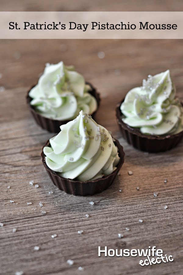 St. Patrick's Day Pistachio Mousse from Housewife Eclectic