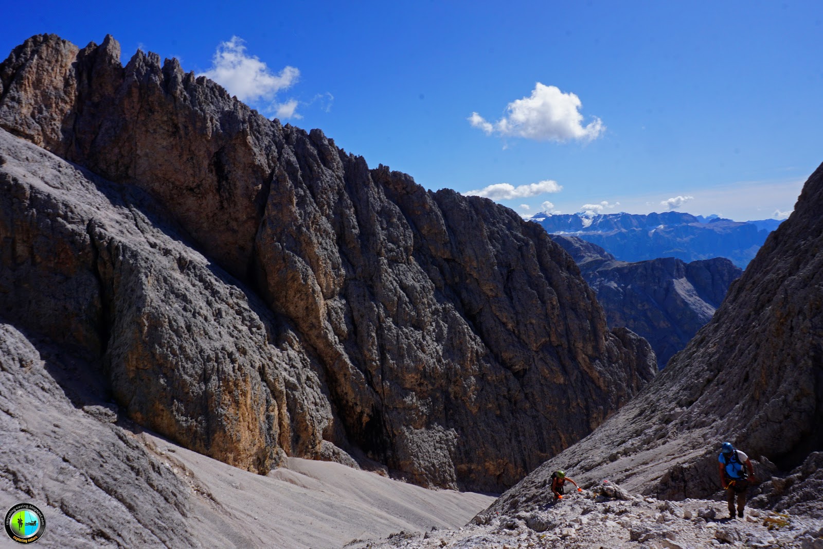 Canyoning Caving Via ferrata Sass Rigais, Odle group, Dolomites