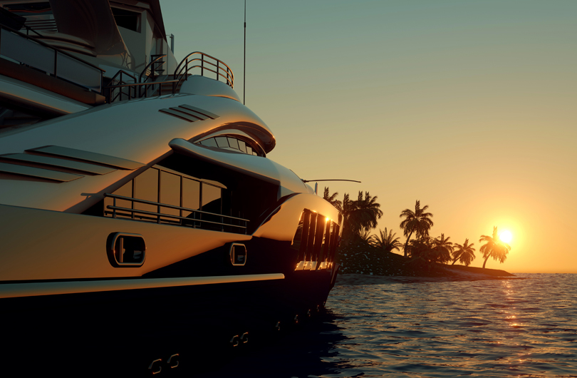 Yacht in the Caribbean