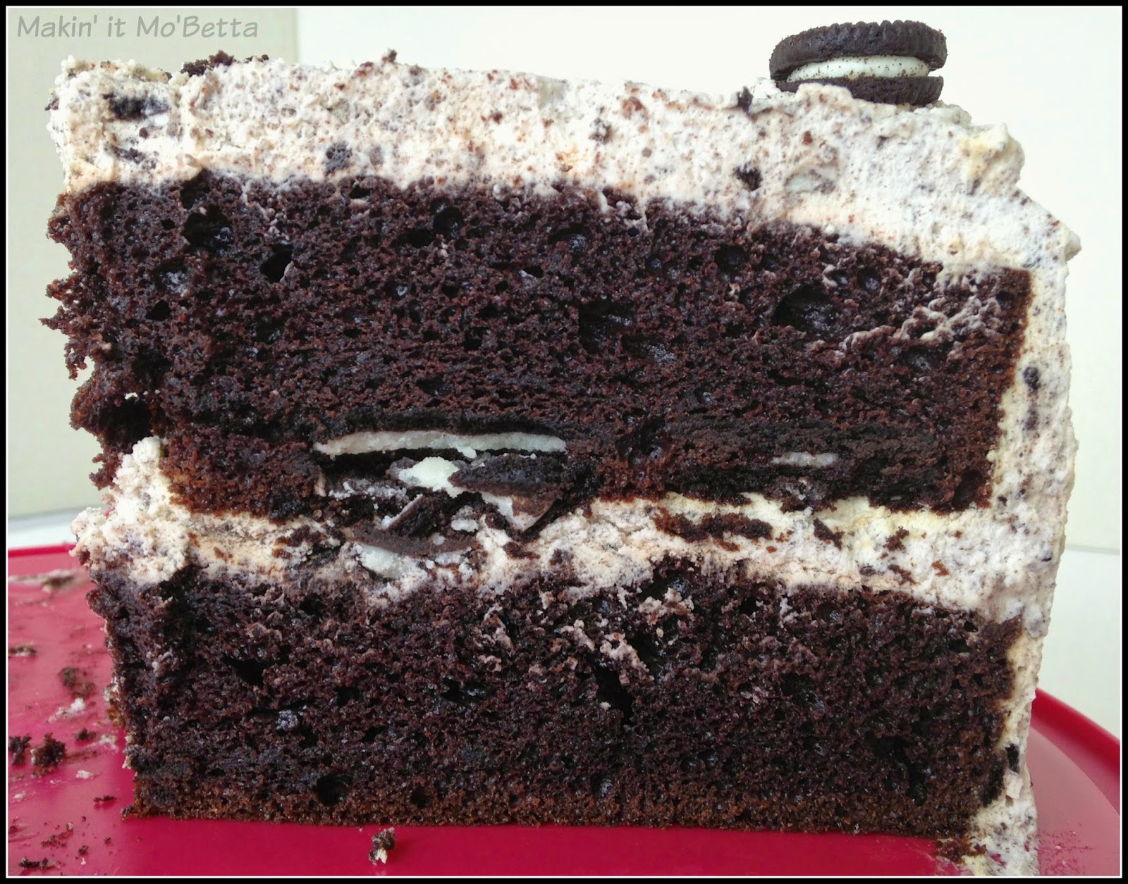 Oreo Cake with Oreo Whipped Cream Frosting – Makin it Mo Betta Oreo Cake with Oreo Whipped Cream Frosting – Makin it Mo Betta