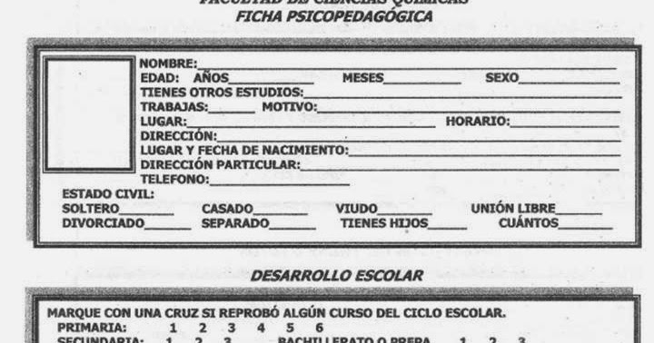 blog de tutorias: Ficha Psicopedagógica