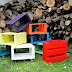 Stool from Wooden pallets - colors and usefulness