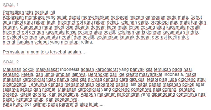 Contoh Soal Menyunting Isi Sesuai Dengan Struktur Isi Teks Laporan Hasil Observasi