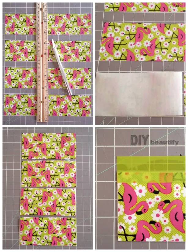 how to make pockets for a duct tape wallet