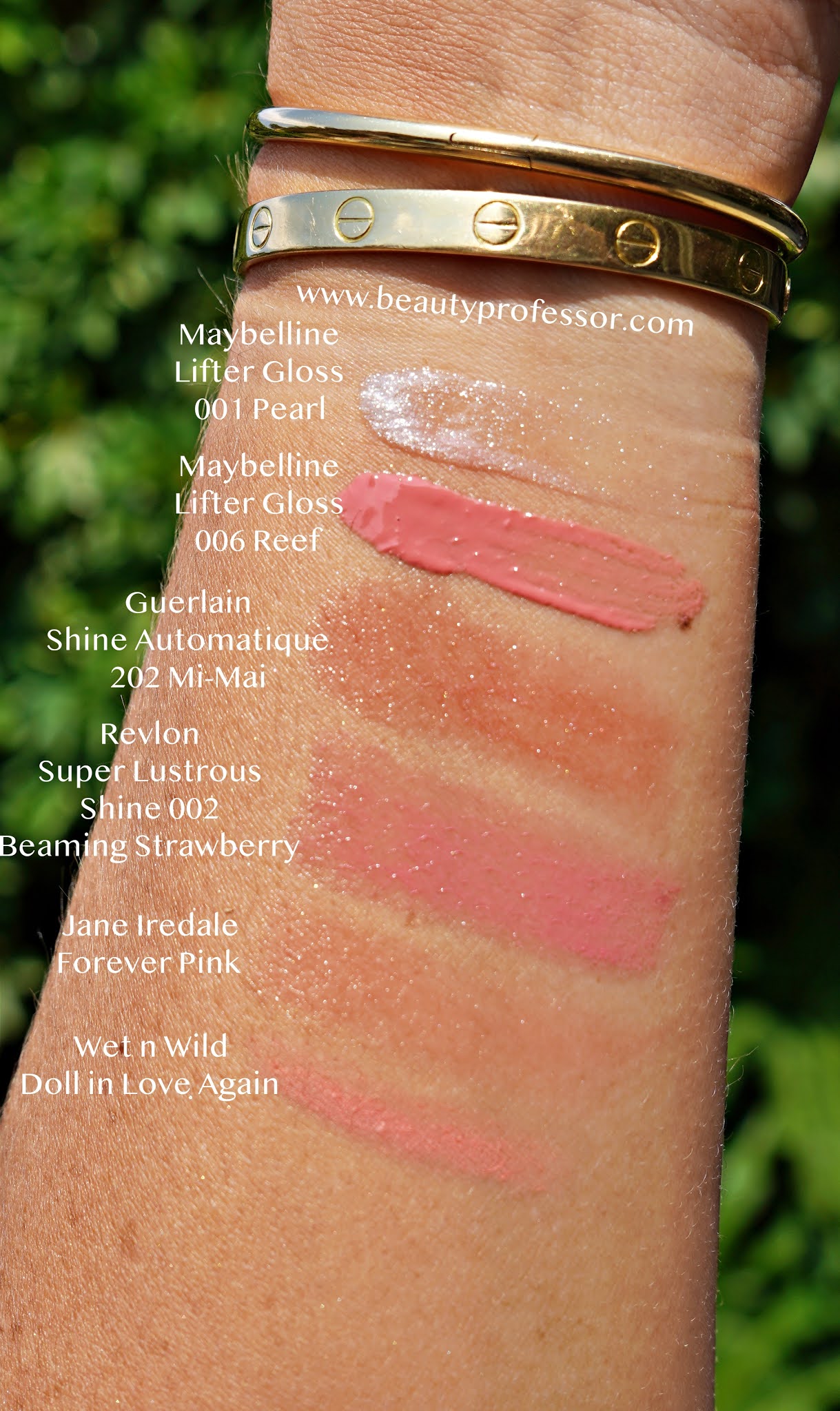 arm with makeup swatch 