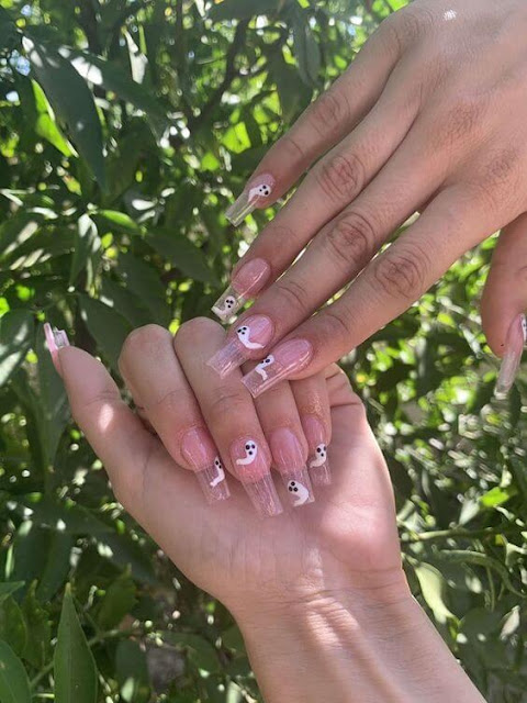 37+ Halloween Ghost Nail Art Ideas With Tips to DIY Ghost Manicures With Halloween Day finally here and on a Wednesday no much time 37+ Halloween Ghost Nail Art Ideas With Tips to DIY Ghost Manicures