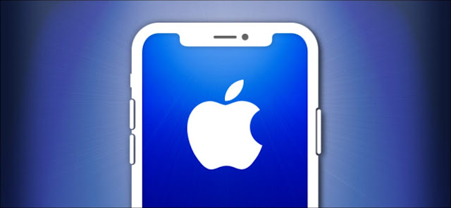 مخطط iPhone مع شعار Apple