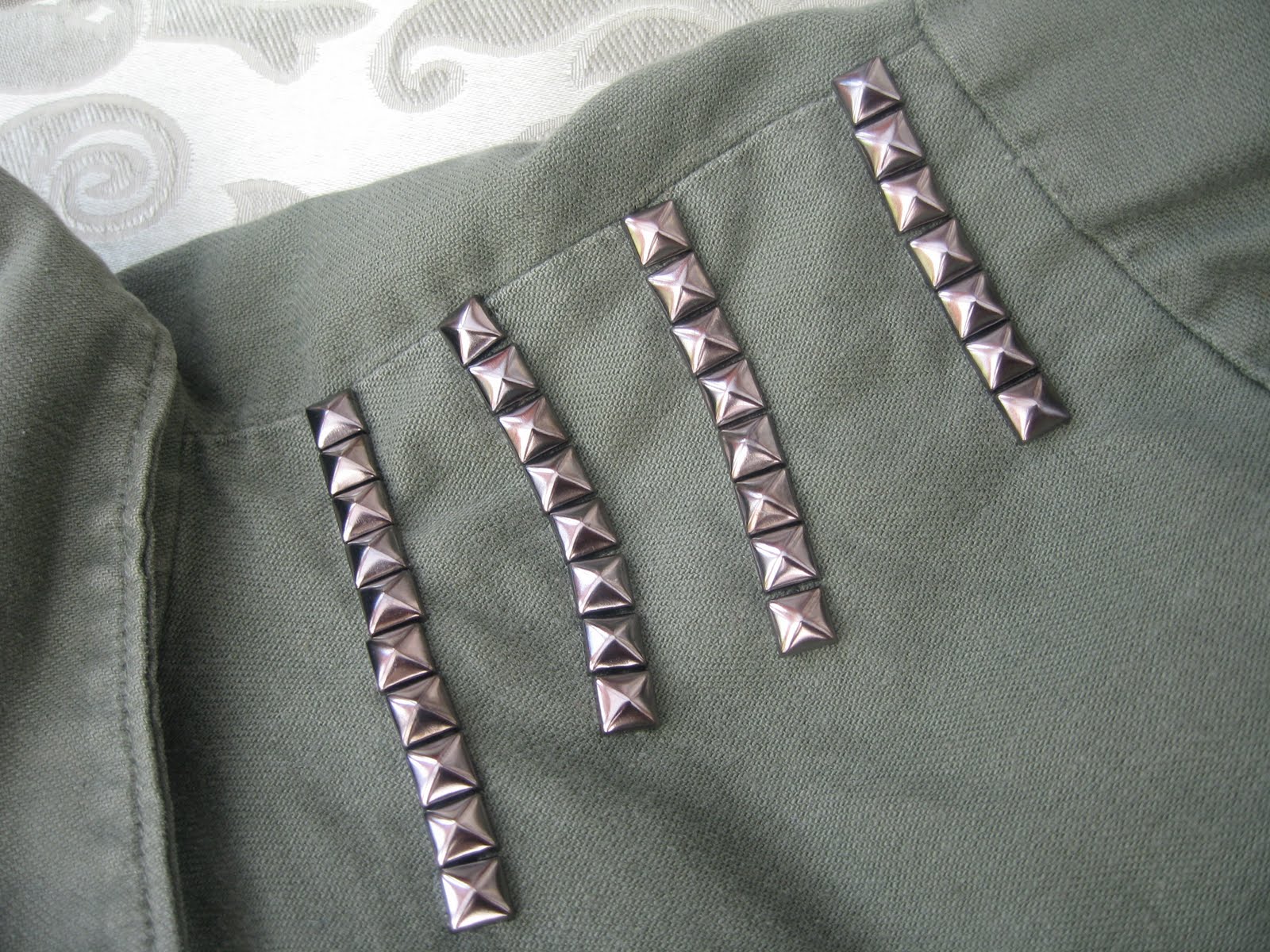 Five Minute Style: Let's Get Crafty: Studded Army Jacket Take Two