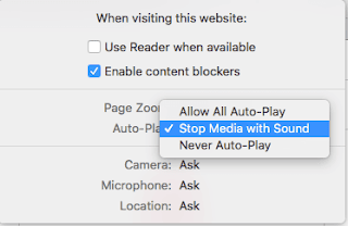 Disable Video auto-play in with safari in macOS High Sierra