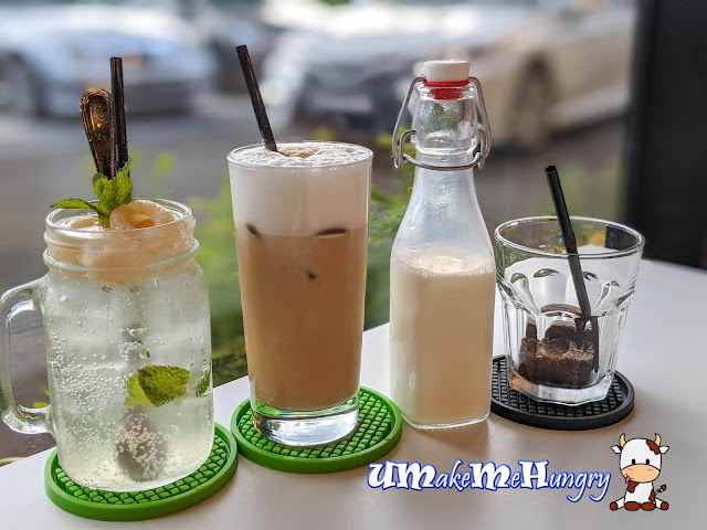 Lychee Mint Cooler, Iced Latte & Iced Cappuccino