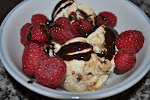 Raspberries and Ice-cream make me happy