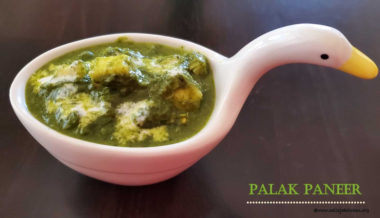 Sailaja Kitchen...A site for all food lovers!: Palak Paneer / Palak
