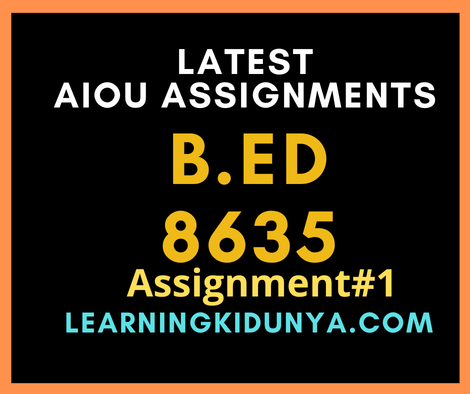 AIOU Solved Assignment 1 Code 8635