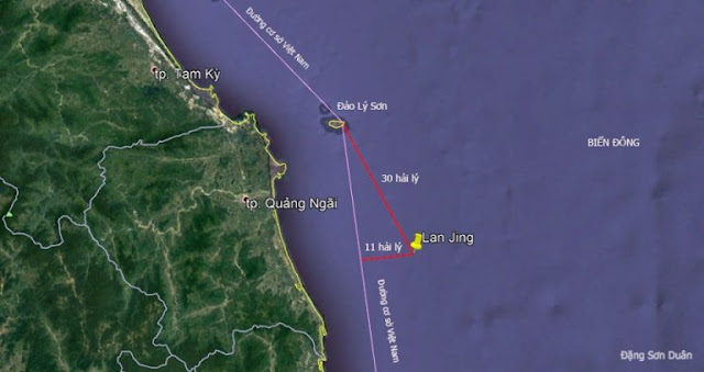 Tàu cẩu của Trung Quốc đang ở trong lãnh hải Việt Nam