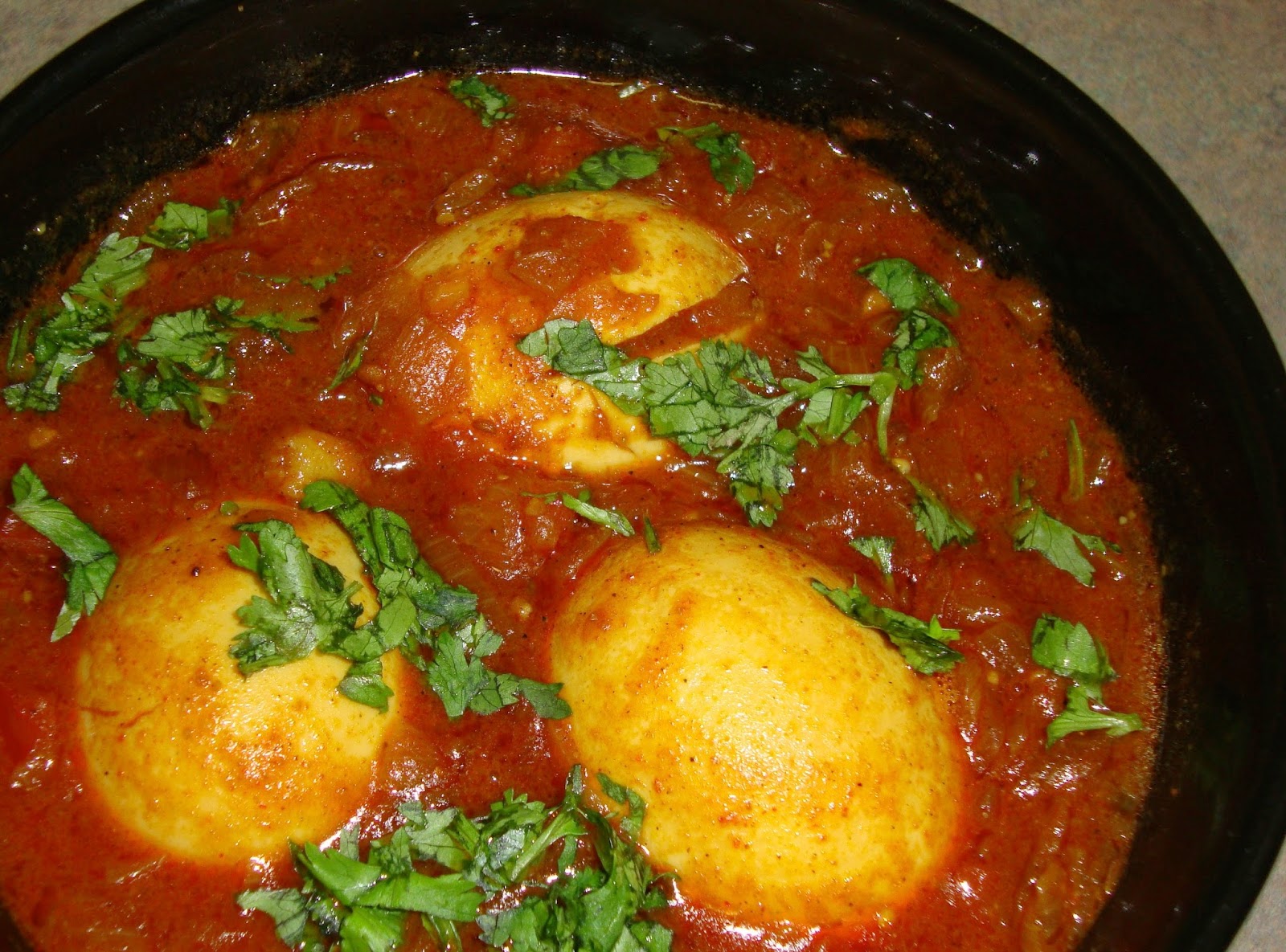 HomeMaker's Cookbook Spicy Egg Curry Kolhapuri Style