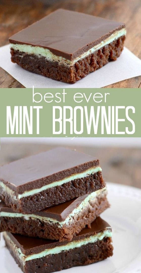 Best Ever Mint Brownies #Brownies #BrowniesRecipes #MintBrownies ...