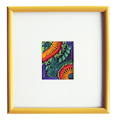how to frame bead embroidery, framed beadwork by Robin Atkins how to frame bead embroidery, framed beadwork by Robin Atkins