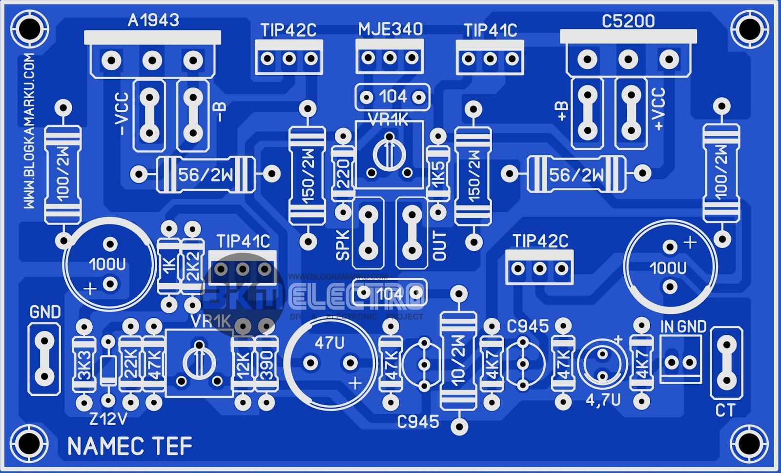 PCB Layout Power Amplifire NAMEC TEFF – BLOGKAMARKU