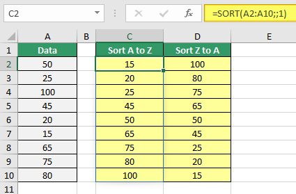 Fungsi Sort Rumus Excel Untuk Mengurutkan Data Di Excel Fungsi Sort Rumus Excel Untuk Mengurutkan Data Di Excel
