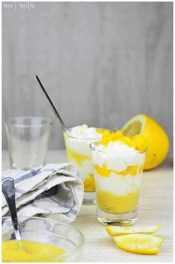 Lemon Curd- crema de limón- Cómo realizar la crema inglesa de limón en thermomix, microondas y al calor del fuego-Receta de yogur de coco con mango y lemon curd o crema de limón.