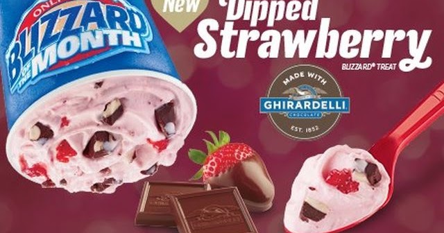 Dairy Queen Blends New Dipped Strawberry Blizzard Brand Eating
