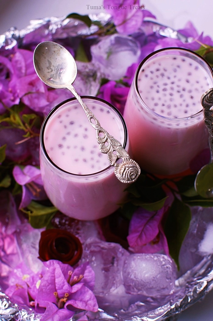 ROSE MILK WITH HOMEMADE ROSE SYRUP