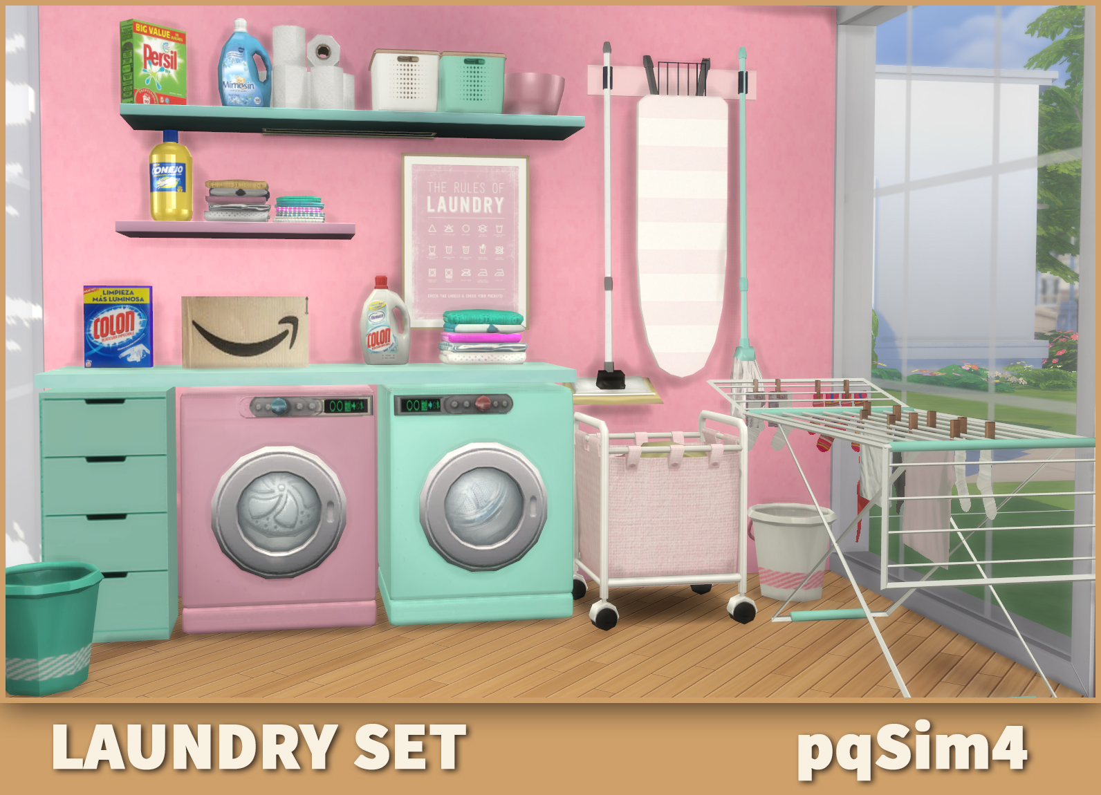 Laundry Set. The Sims 4 Custom Content.